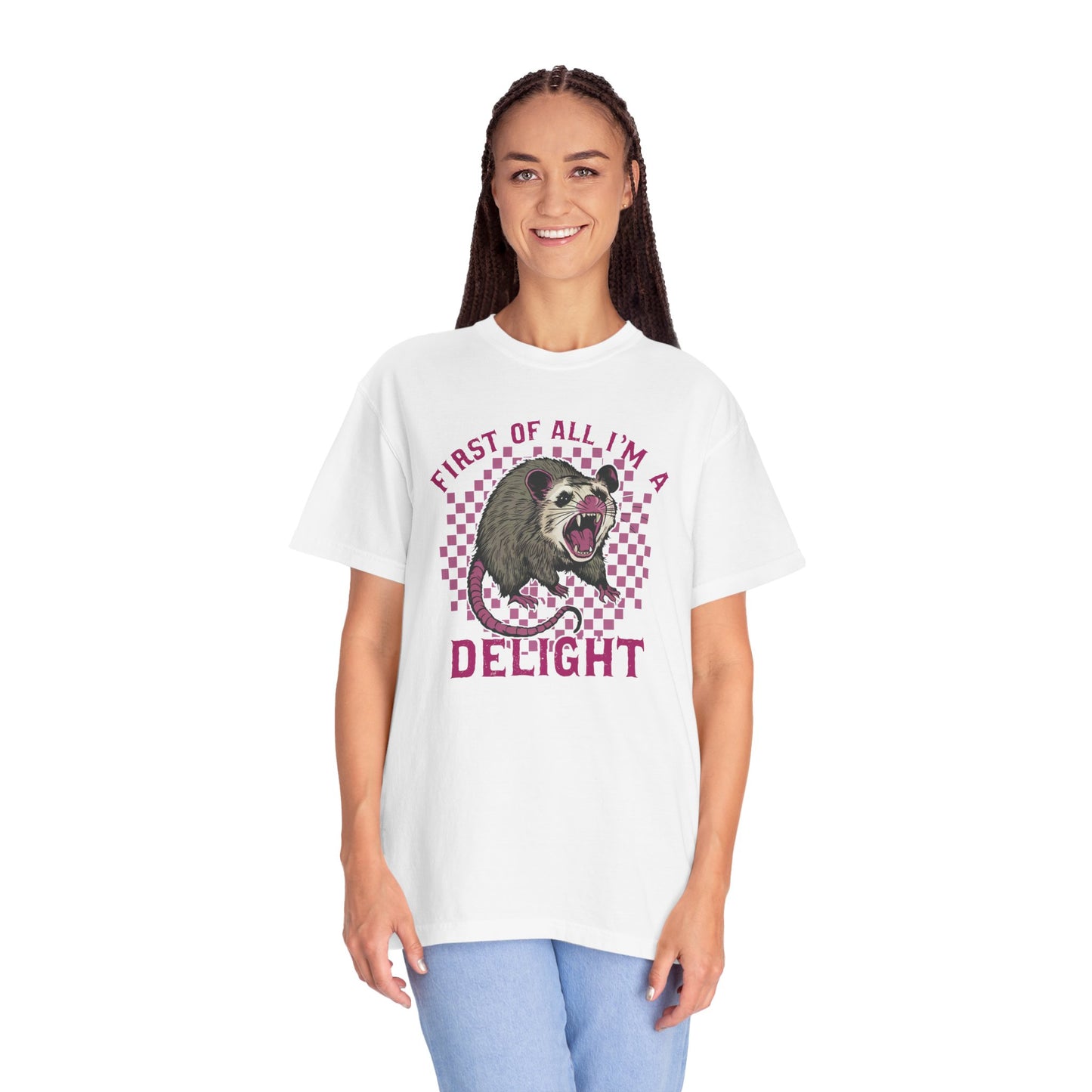 Retro First Of All I'm A Delight Comfort Funny Animal Lover TShirt