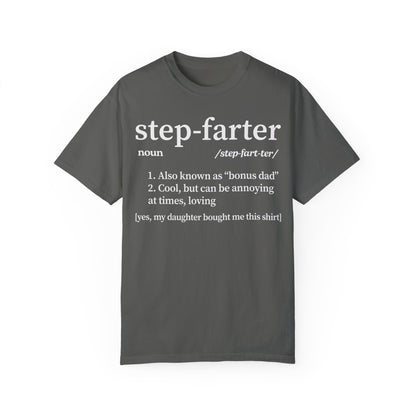 Funny Step Dad Definition Step Farter T-shirt Pepper