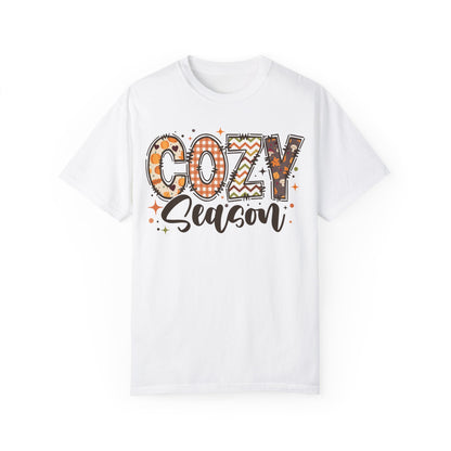 Womens Cozy Season Fall Shirt White