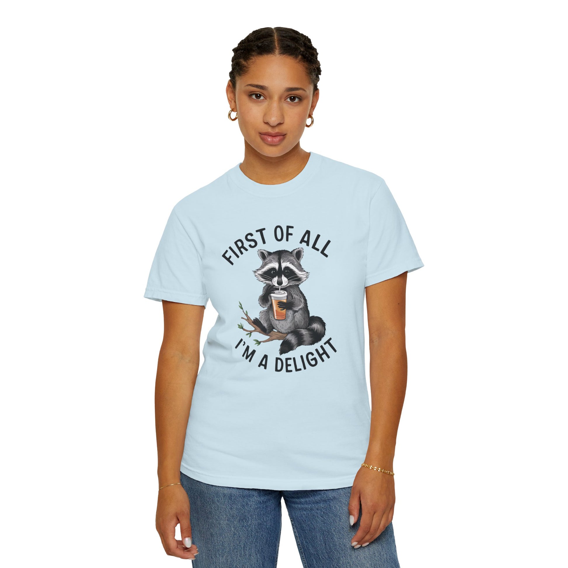 Retro First Of All I'm A Delight Sarcastic Angry Opossum Lover Shirt