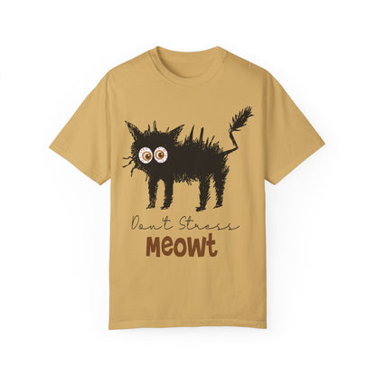 Comfort Colors Don't Stress Meowt Funny Cat Shirt Mustard