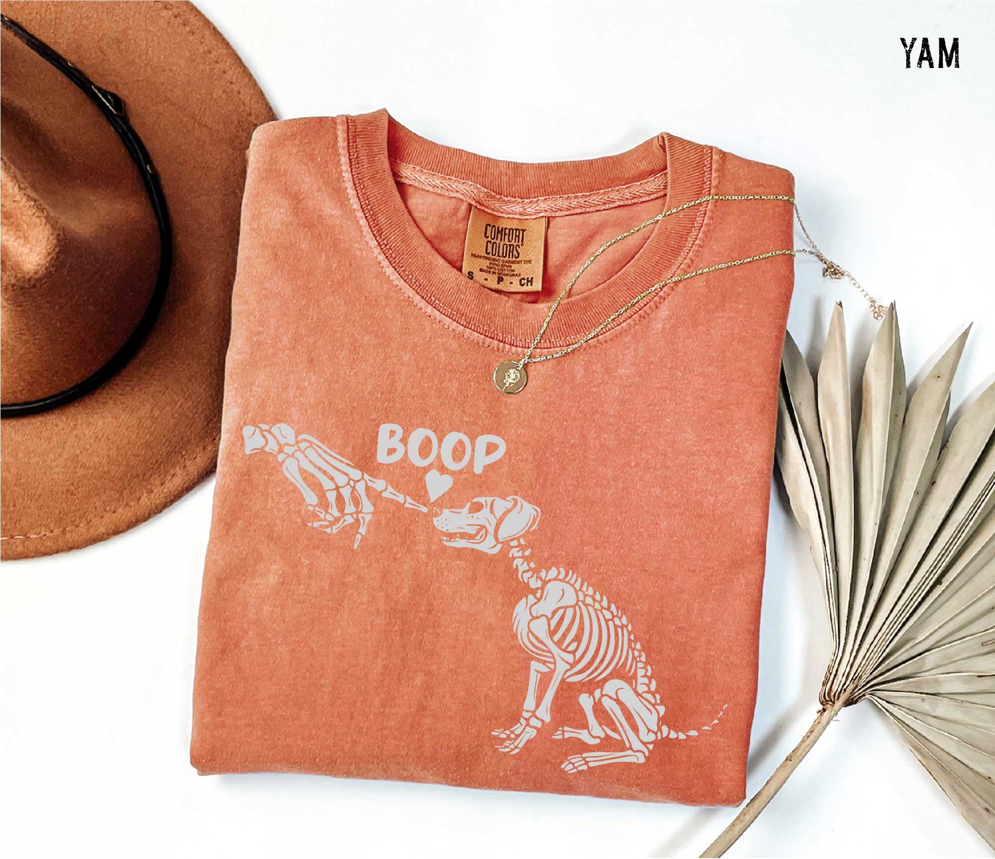 Dog Boop Halloween Comfort Colors Shirt, Dog Skeleton