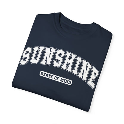 Comfort Colors Beach Shirt, Sunshine State of Mind Shirt Navy