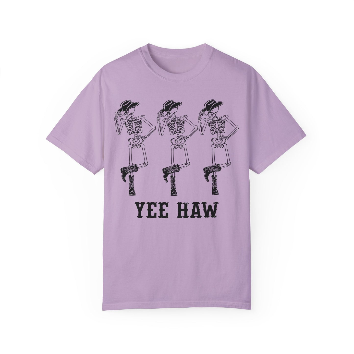 Cowboy Skeleton Yee Haw Shirt Orchid