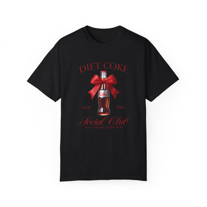 Diet Coke Pink Bow Tshirt Black