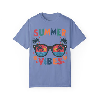 Beach Summer Tropical T-shirt Comfort Colors Washed Denim