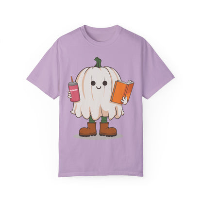 Ghost Reading Books Shirt - Bookish Halloween Shirt Orchid