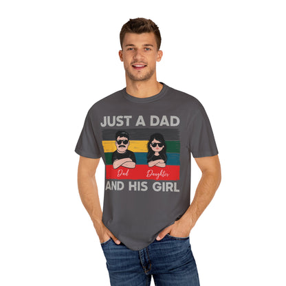 Vintage Fathers Day Just A Dad And His Girl Shirt | Father Daughter Gift