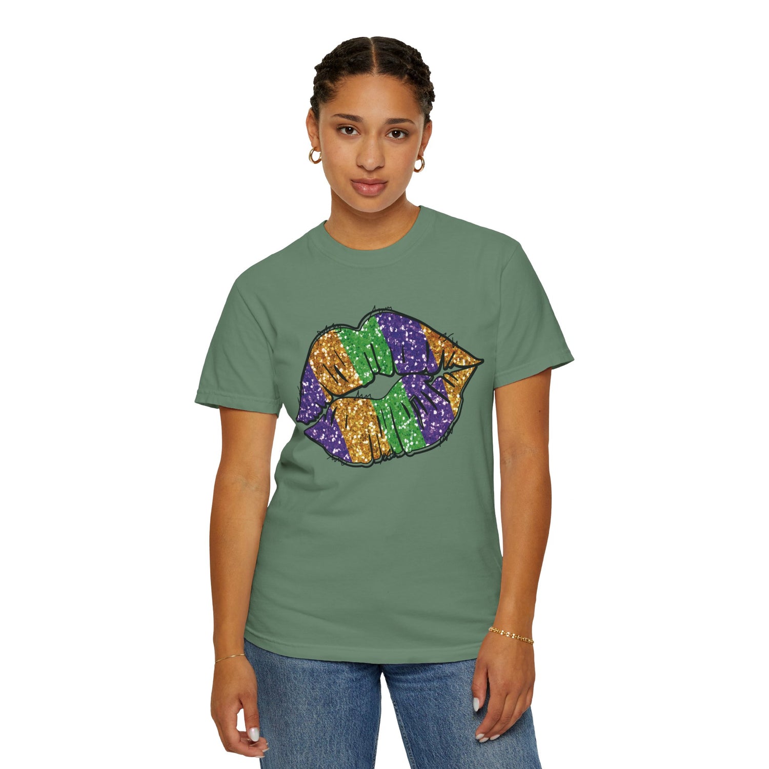 Comfort Colors Mardi Gras Lip Shirt