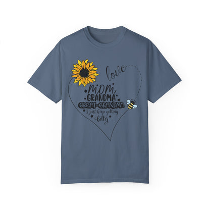 Great Grandma Sunflower T Shirt Blue Jean