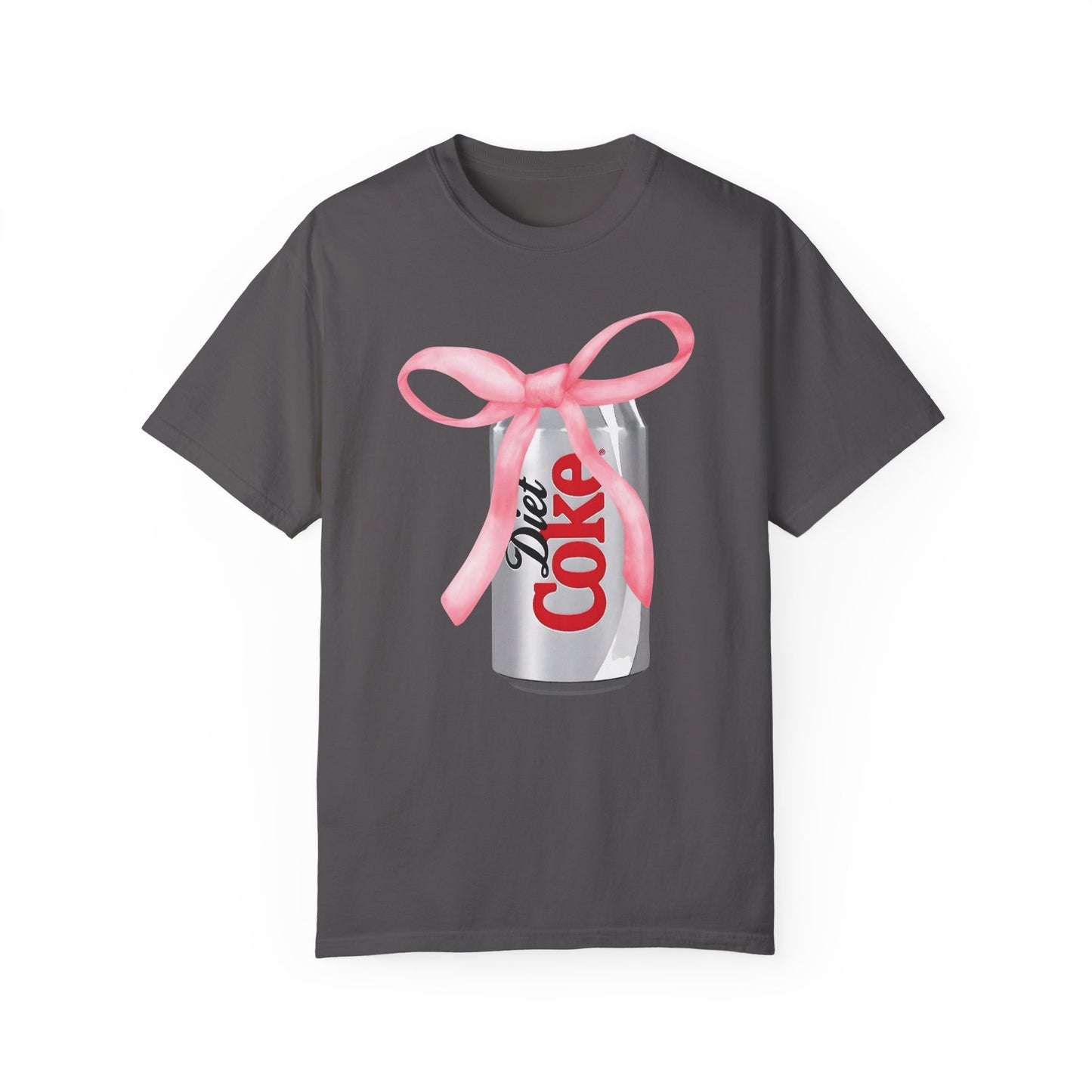 Diet Coke Pink Bow Tshirt Graphite