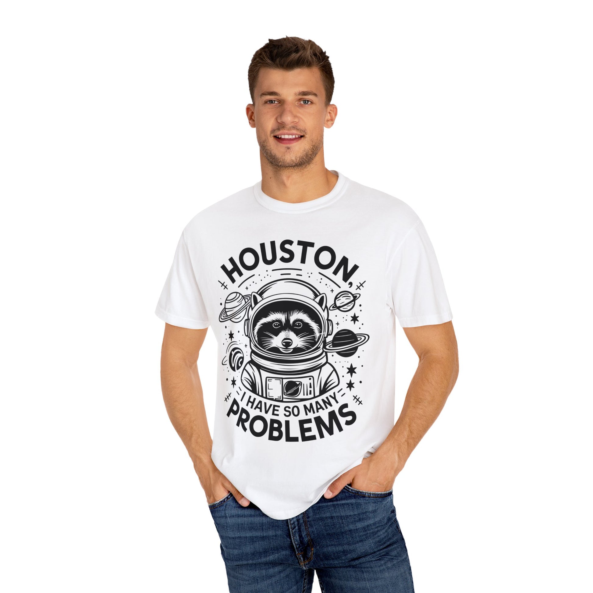 Raccoon In Space Shirt, Houston I Have So Many Problems Shirt