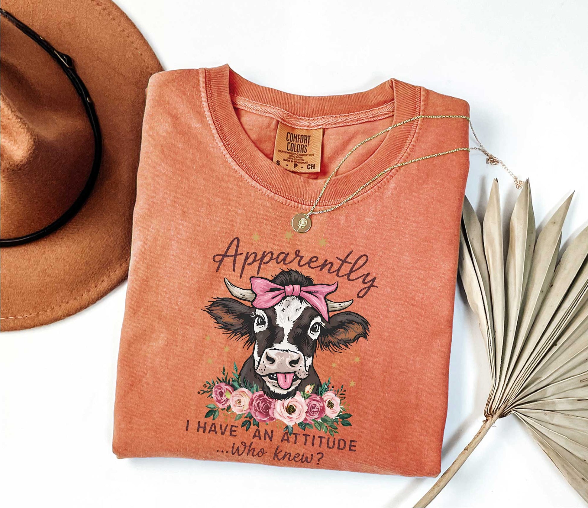 Apparently I Have An Attitude Shirt, Funny Cow Tshirt