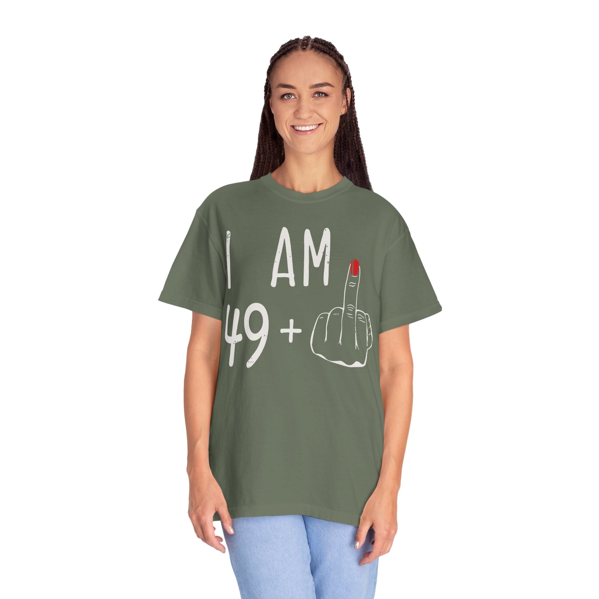 I Am 49 Middle Finger Shirt - 50th Birthday Gifts for Women Tshirt