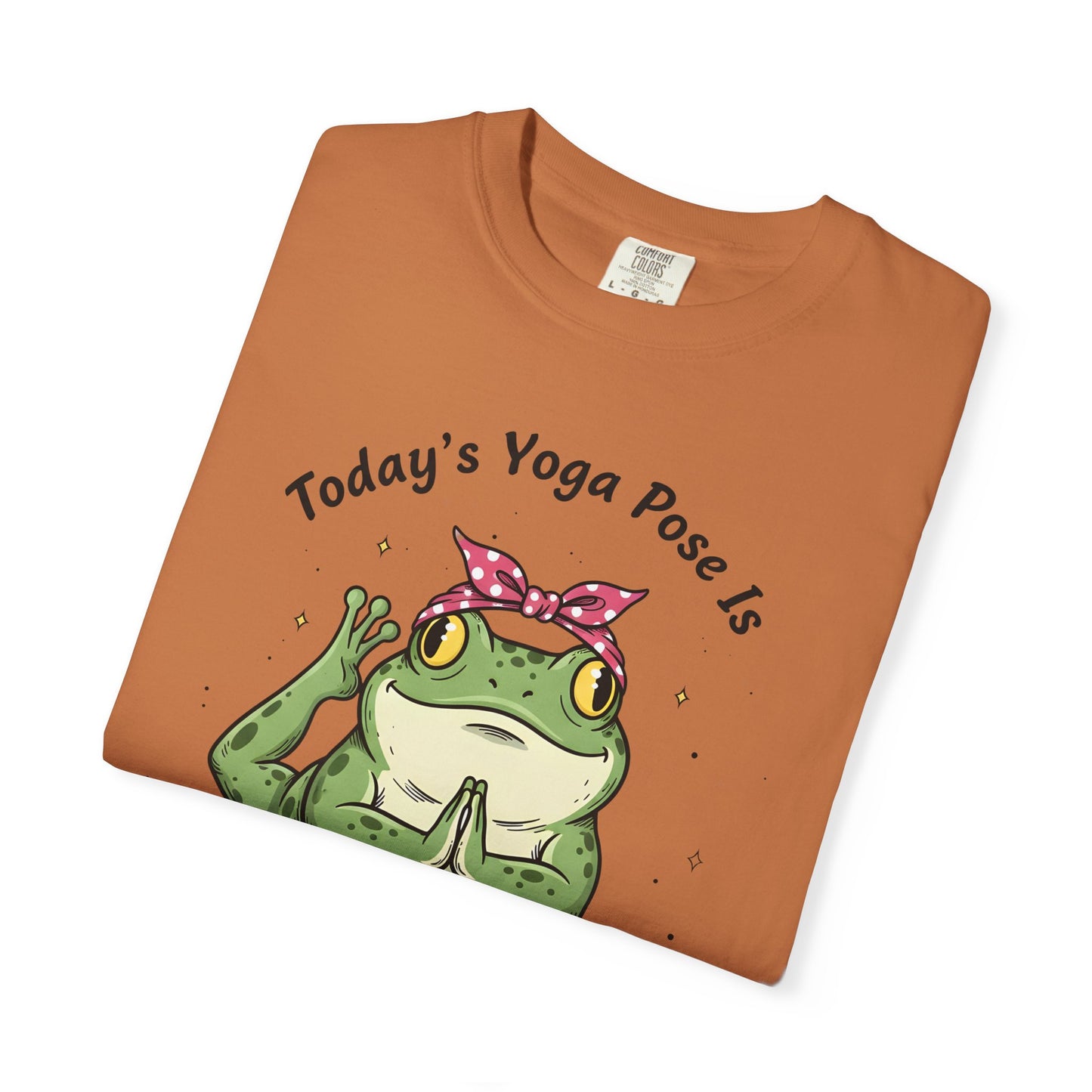 Today's Yoga Pose Is Downward Spiral Frog T-Shirt - Mental Health Humor - Unisex Comfort Colors T-shirt