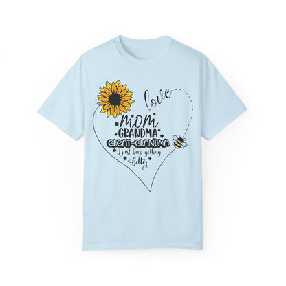 Great Grandma Sunflower T Shirt Chambray