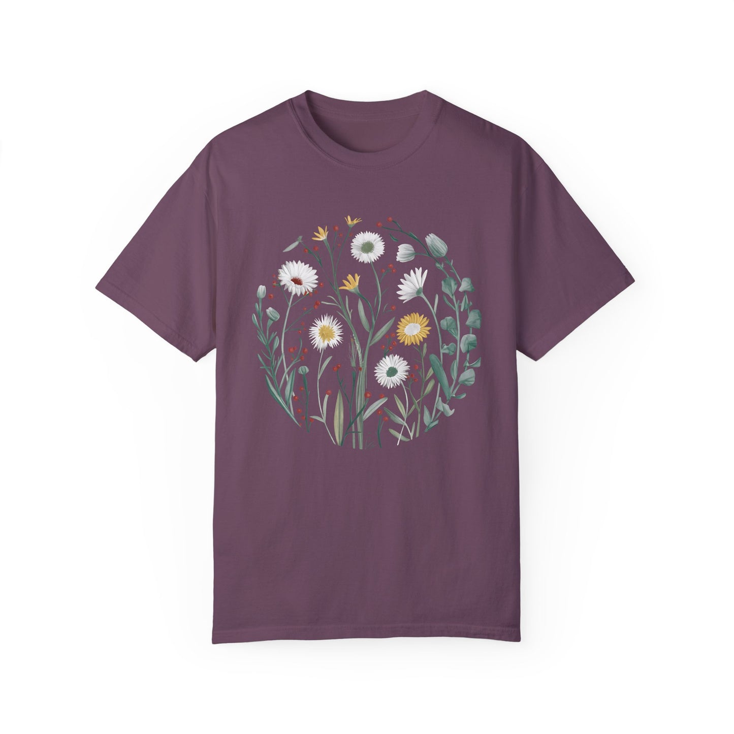 Comfort Colors Wildflower Shirt Berry