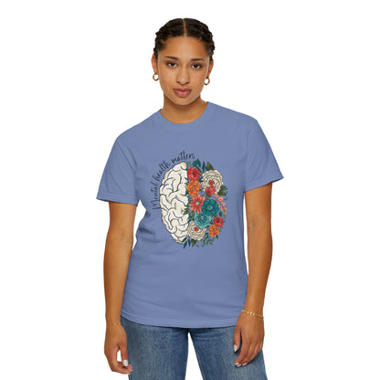 Mental health matters t-shirt - Floral brain shirt