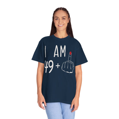 I Am 49 Middle Finger Shirt - 50th Birthday Gifts for Women Tshirt