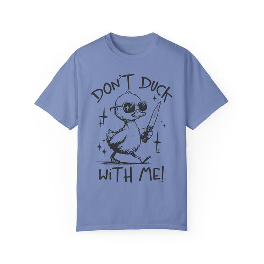 Comfort Colors Funny Duck Shirt Washed Denim