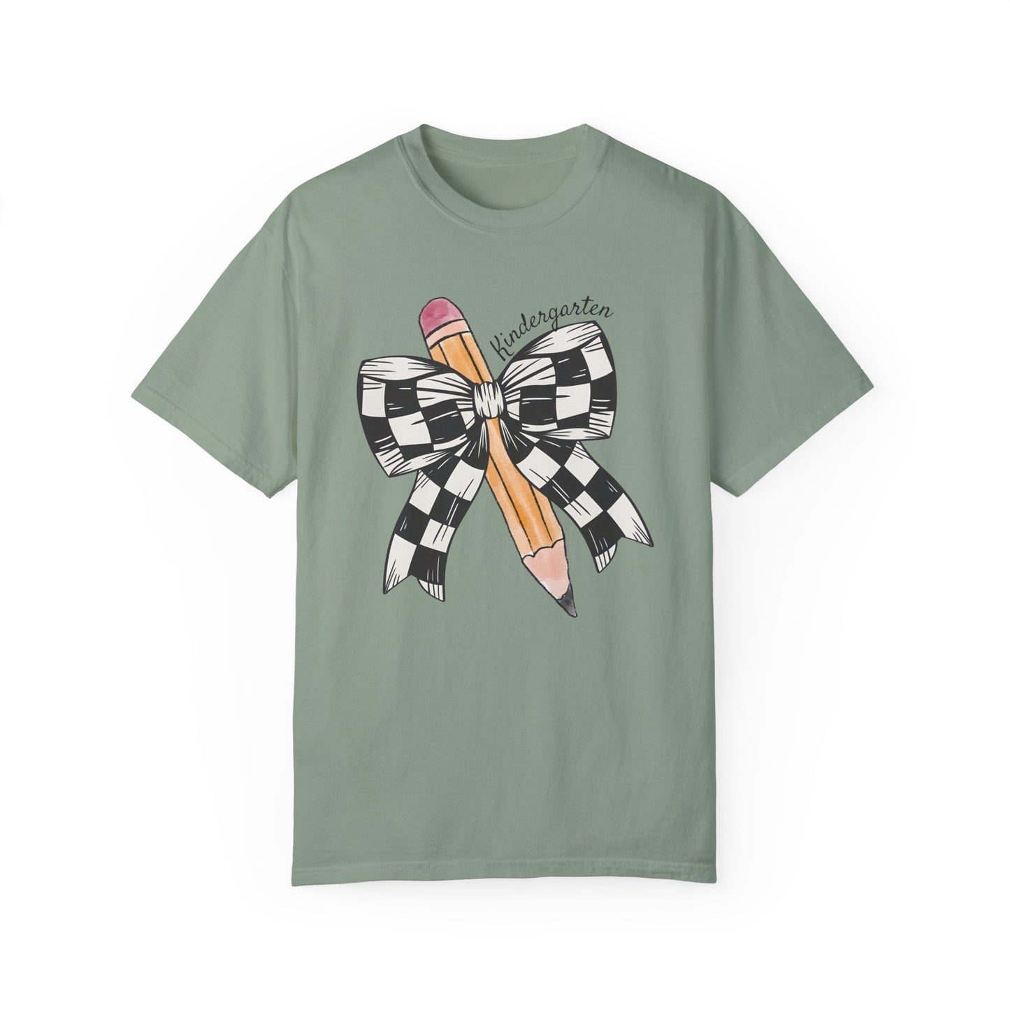 Comfort Colors Retro Coquette Pencil Kindergarten Teacher Shirt Bay