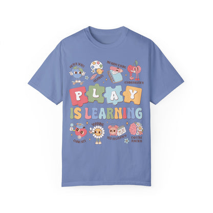 Groovy Play Is Learning SPED Teacher Shirt Washed Denim