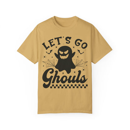 Lets Go Ghouls Shirt Comfort Colors Ghost Shirt Mustard