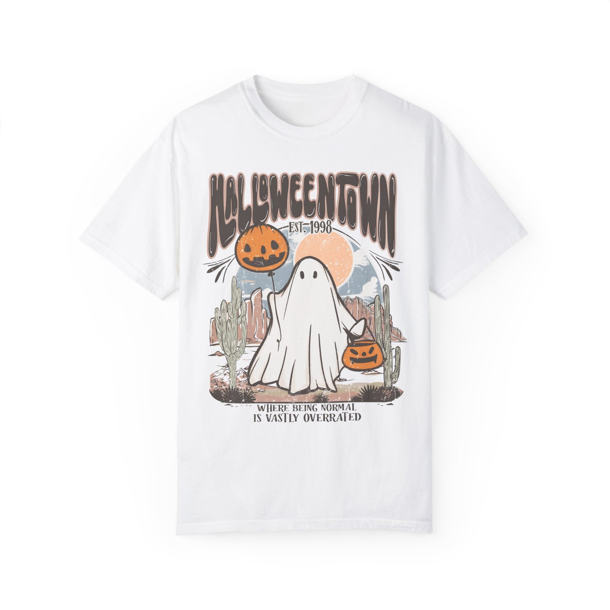 Halloweentown Est 1998 Ghost Pumpkin Shirt White