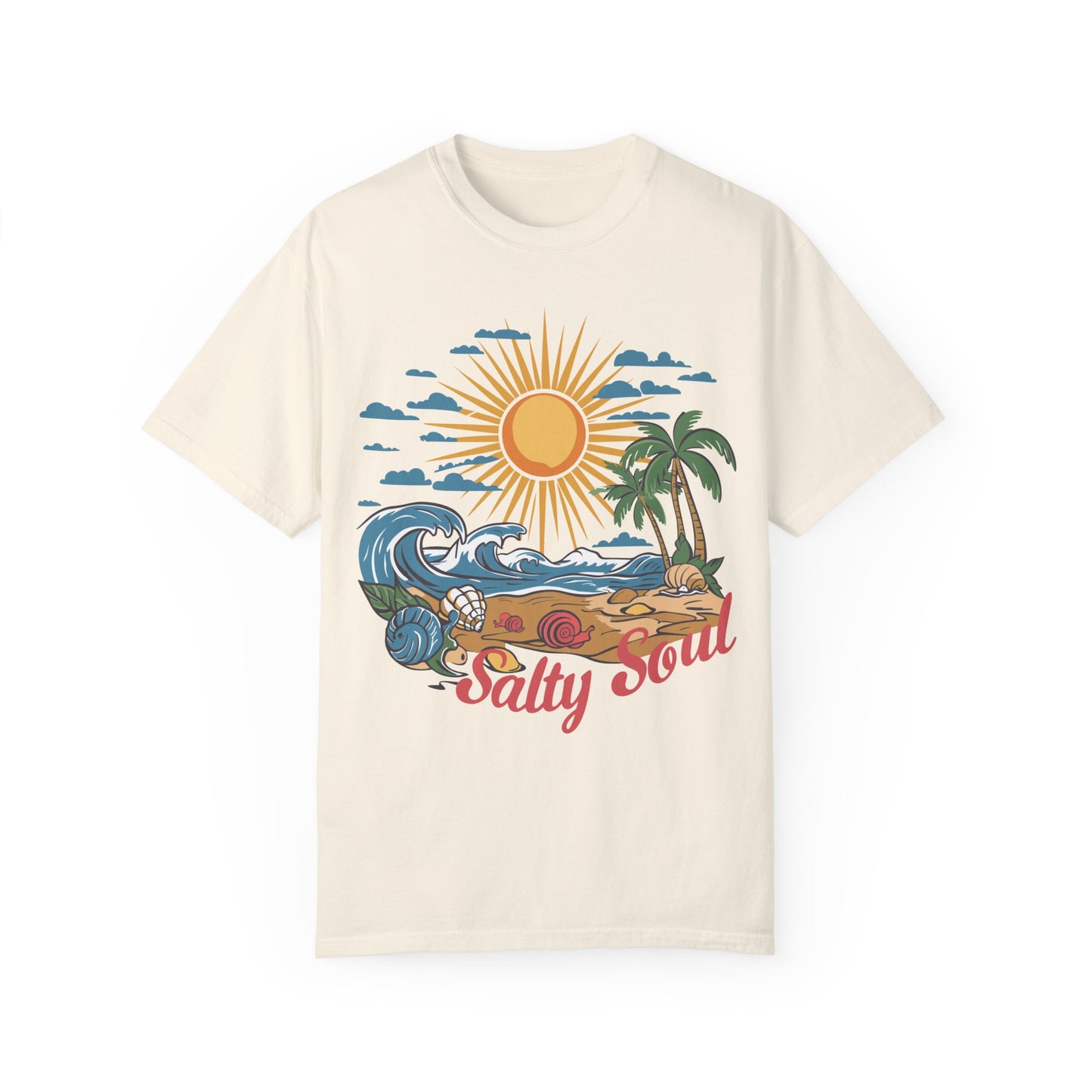 Salty Soul Beach Summer Shirt | Stylish Coastal Wear Ivory