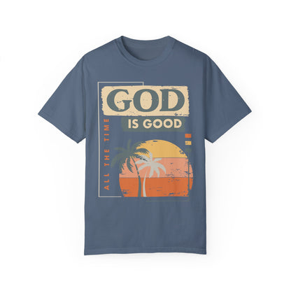 God is Good All The Time Shirt - God Lover Shirt Blue Jean