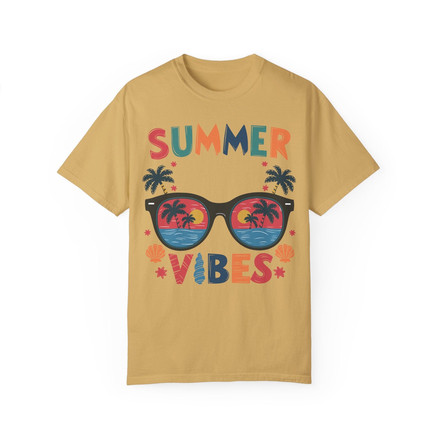 Beach Summer Tropical T-shirt Comfort Colors Mustard