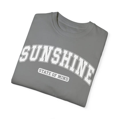 Comfort Colors Beach Shirt, Sunshine State of Mind Shirt Grey