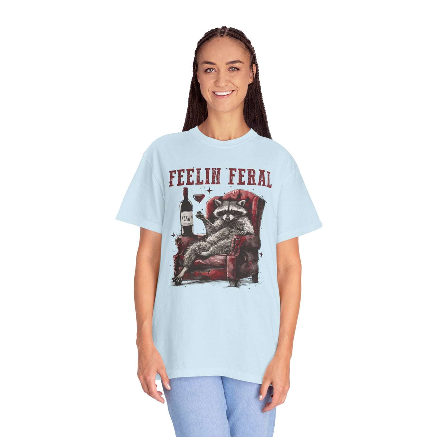 Feelin Feral Funny Raccoon Shirt - Comfort Colors Graphic Tee