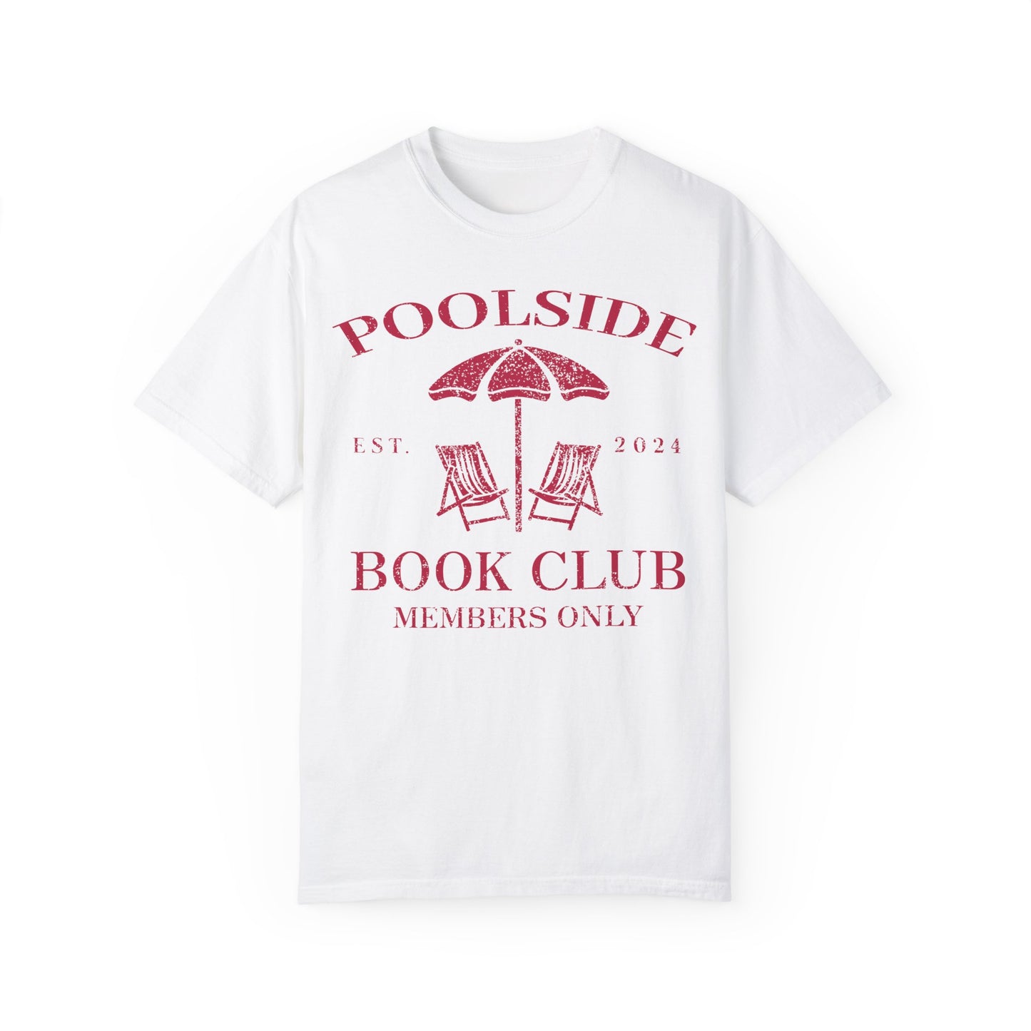 Poolside Book Club Est 2024 Member Only Tee - Bookish Summer Shirt White