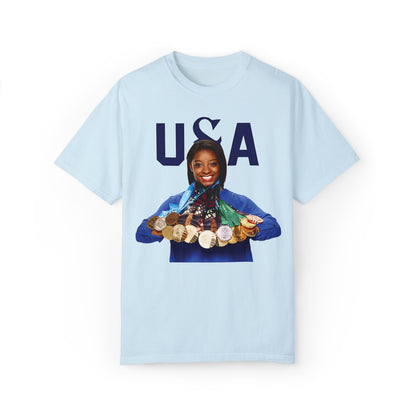 Snoop Dogg Simone Biles Olympics Paris 2024 Shirt Chambray