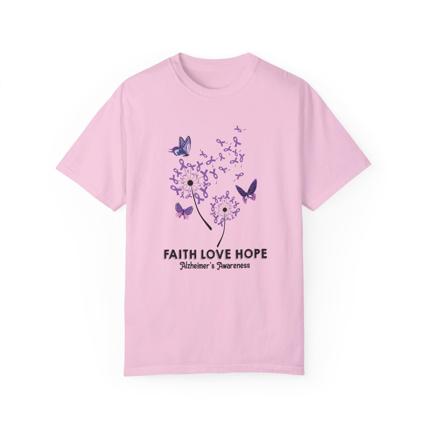 Alzheimer's Awareness Faith Hope Love T-Shirt Blossom