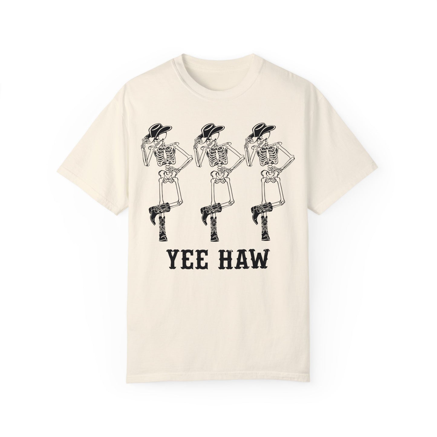 Cowboy Skeleton Yee Haw Shirt Ivory