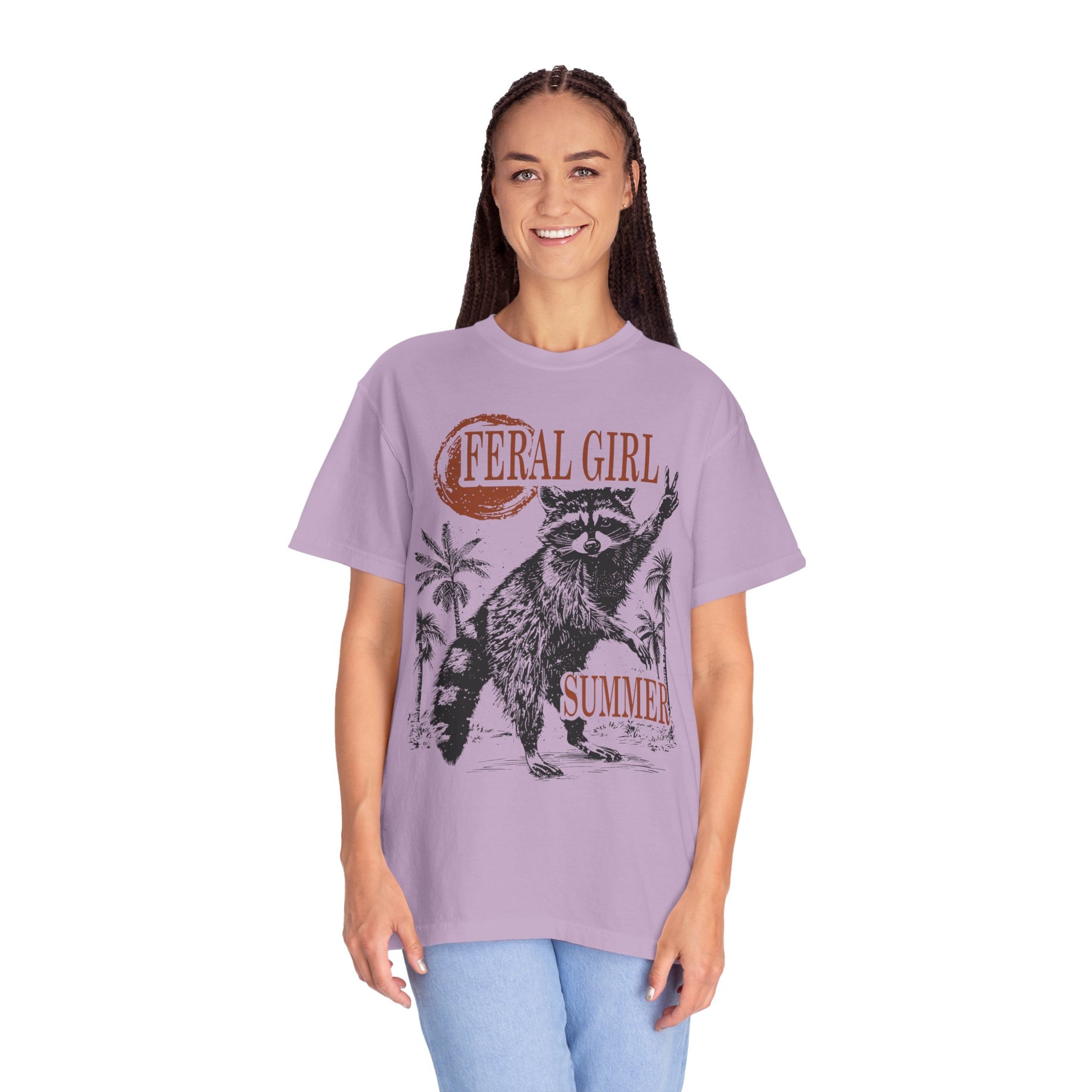 Feral Girl Summer Raccoon Shirt