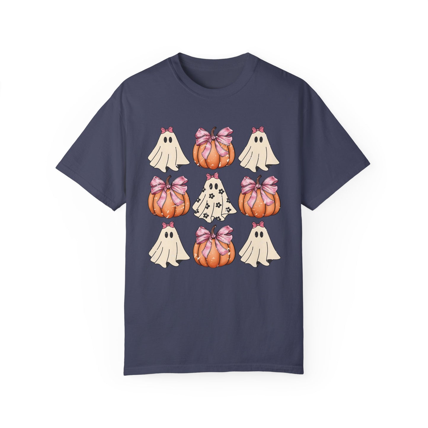 Retro Halloween Coquette Pumpkin Shirt Denim