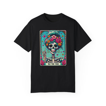 Floral Mama Tour Skeleton Tarot Card Shirt Black