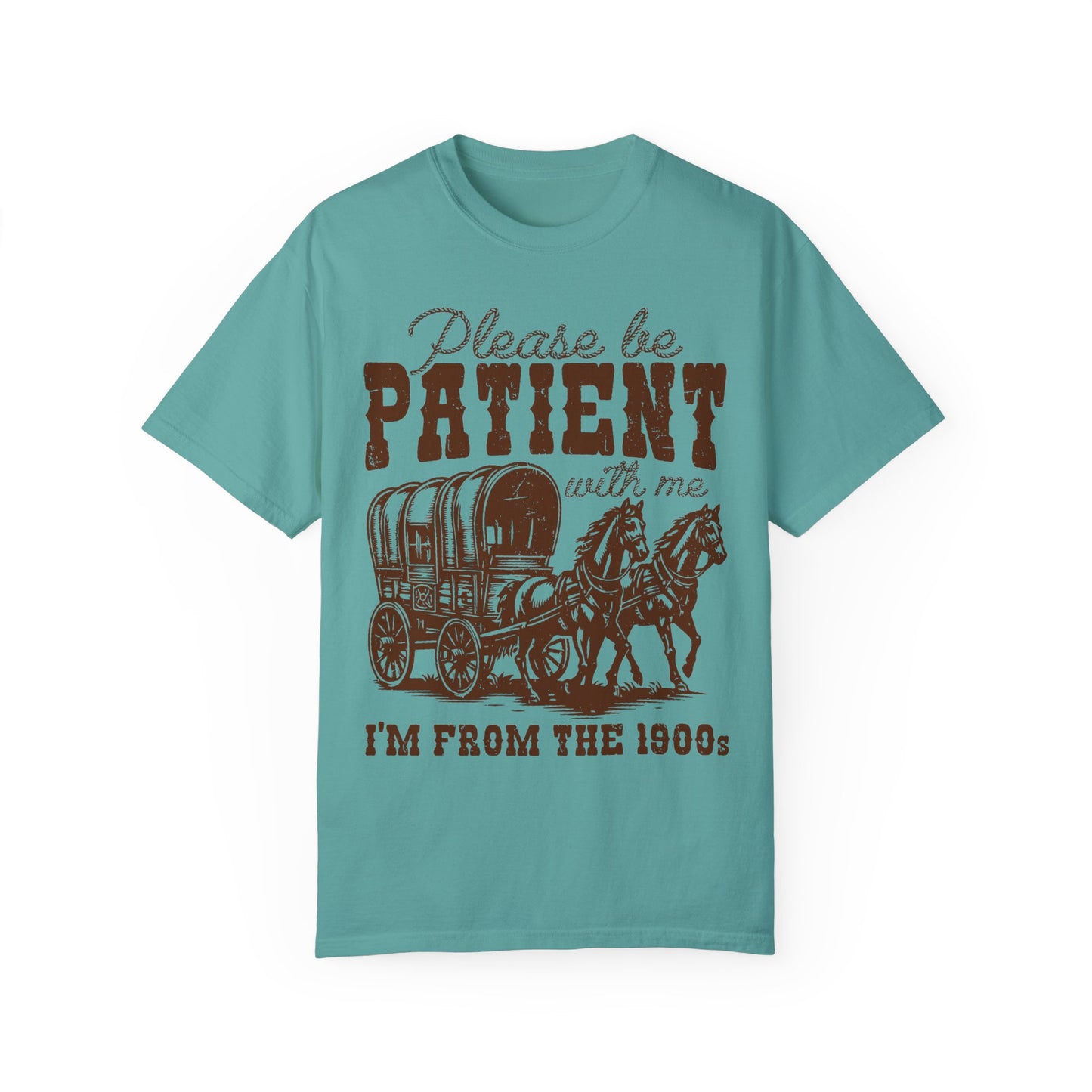 Please Be Patient With Me I'm From The 1900s Shirt, Funny Graphic Retro Shirt Seafoam