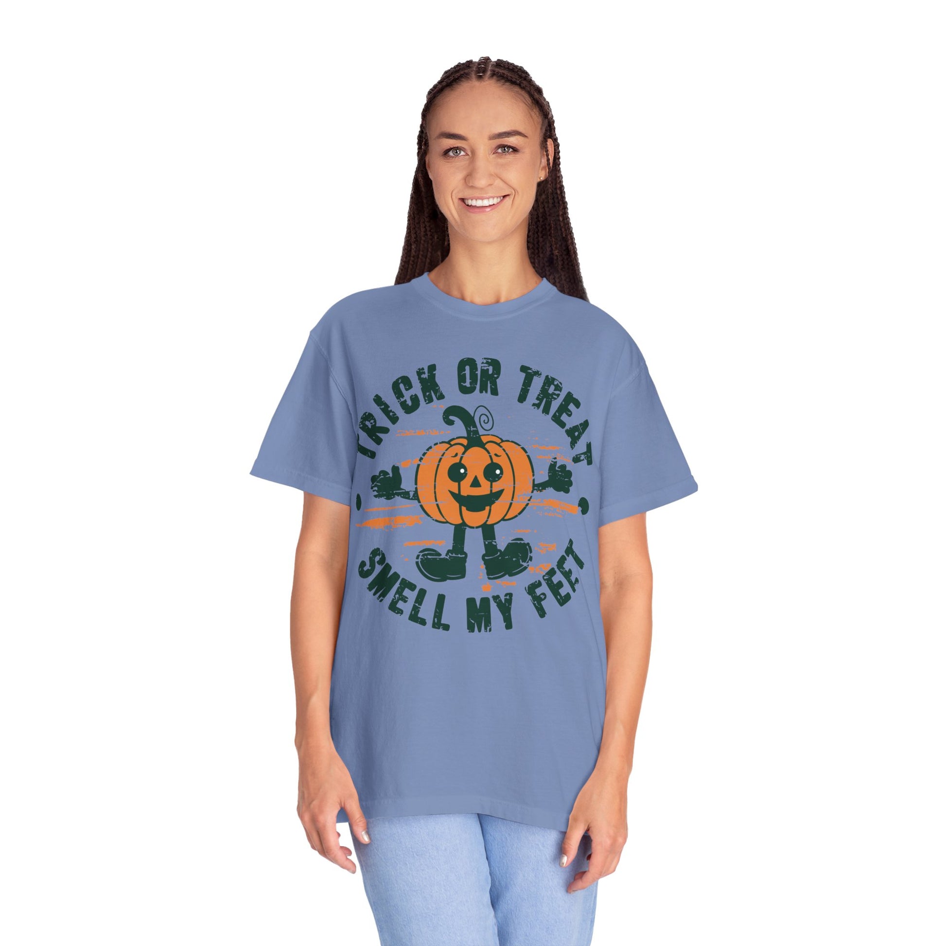 Trick Or Treat Smell My Feet Shirt Gift For Halloween, Retro Pumpkin Shirt