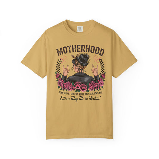 Rockin' Motherhood T-Shirt -Comfort Colors Garment-Dyed Tee