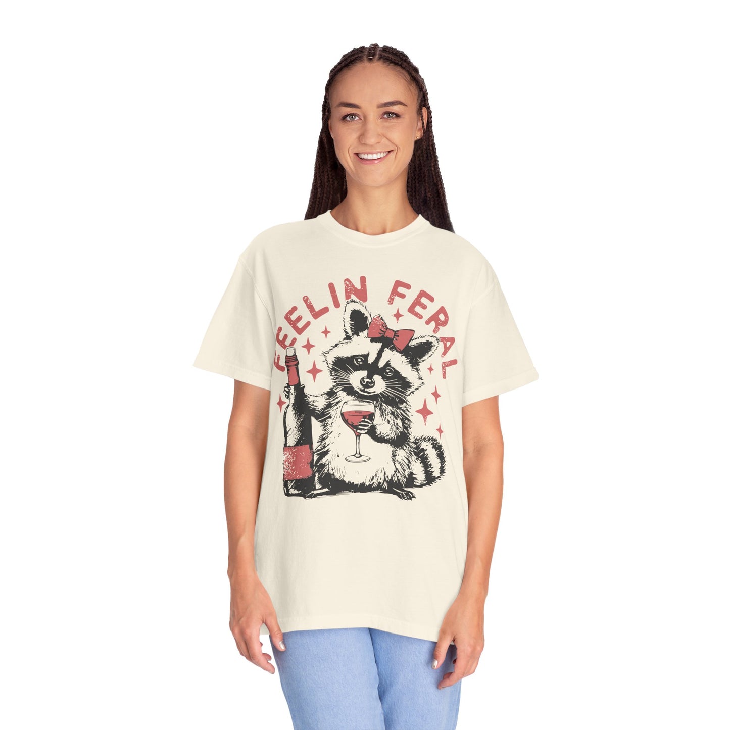 Feelin Feral Raccoon Shirt - Funny Meme Raccoon