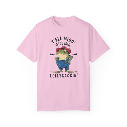 Y'all Mind If I Do Some Lollygagging Funny Frog Tshirt Blossom