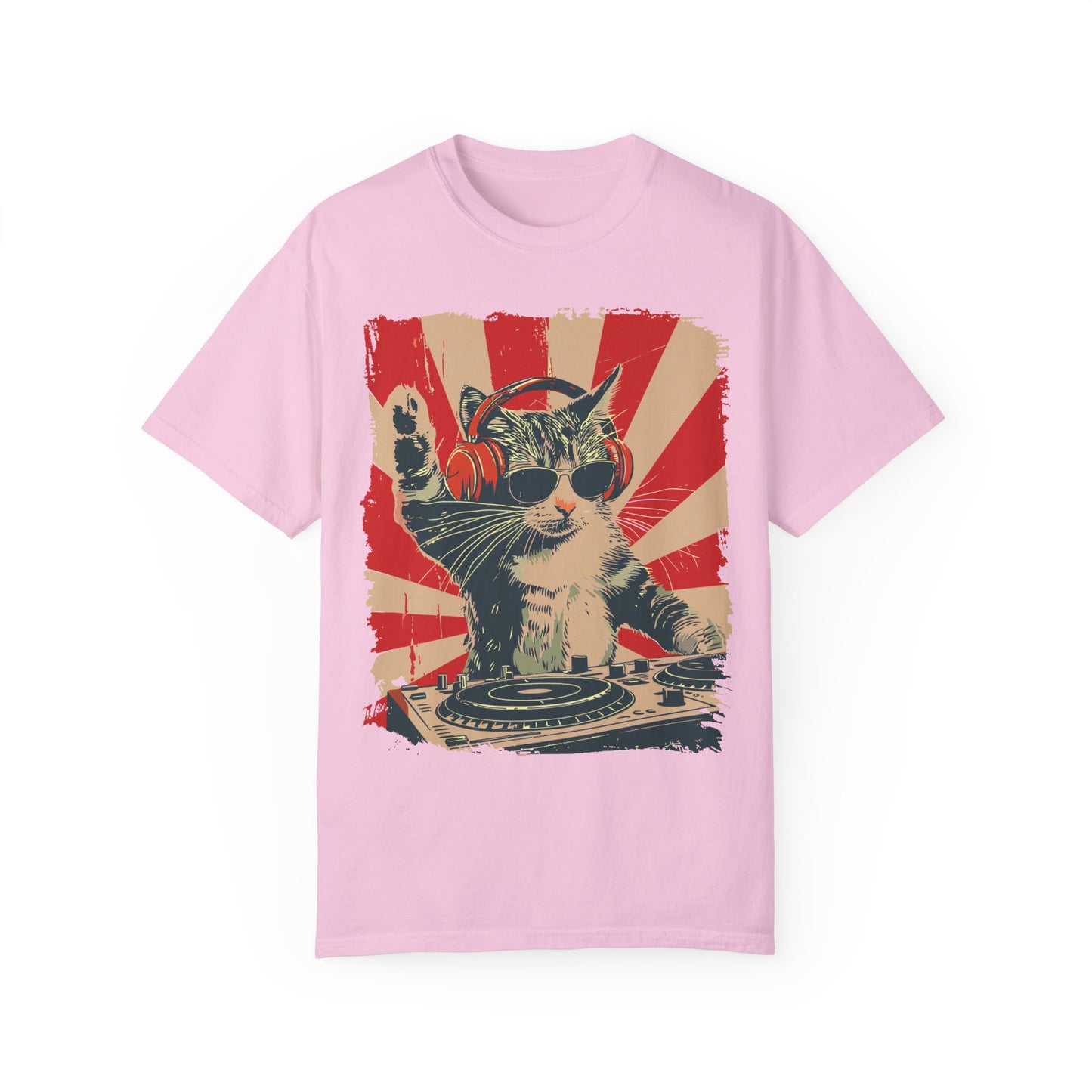 Funny DJ Cat Shirt | Hilarious Graphic Tees for Cat and Music Lovers Blossom