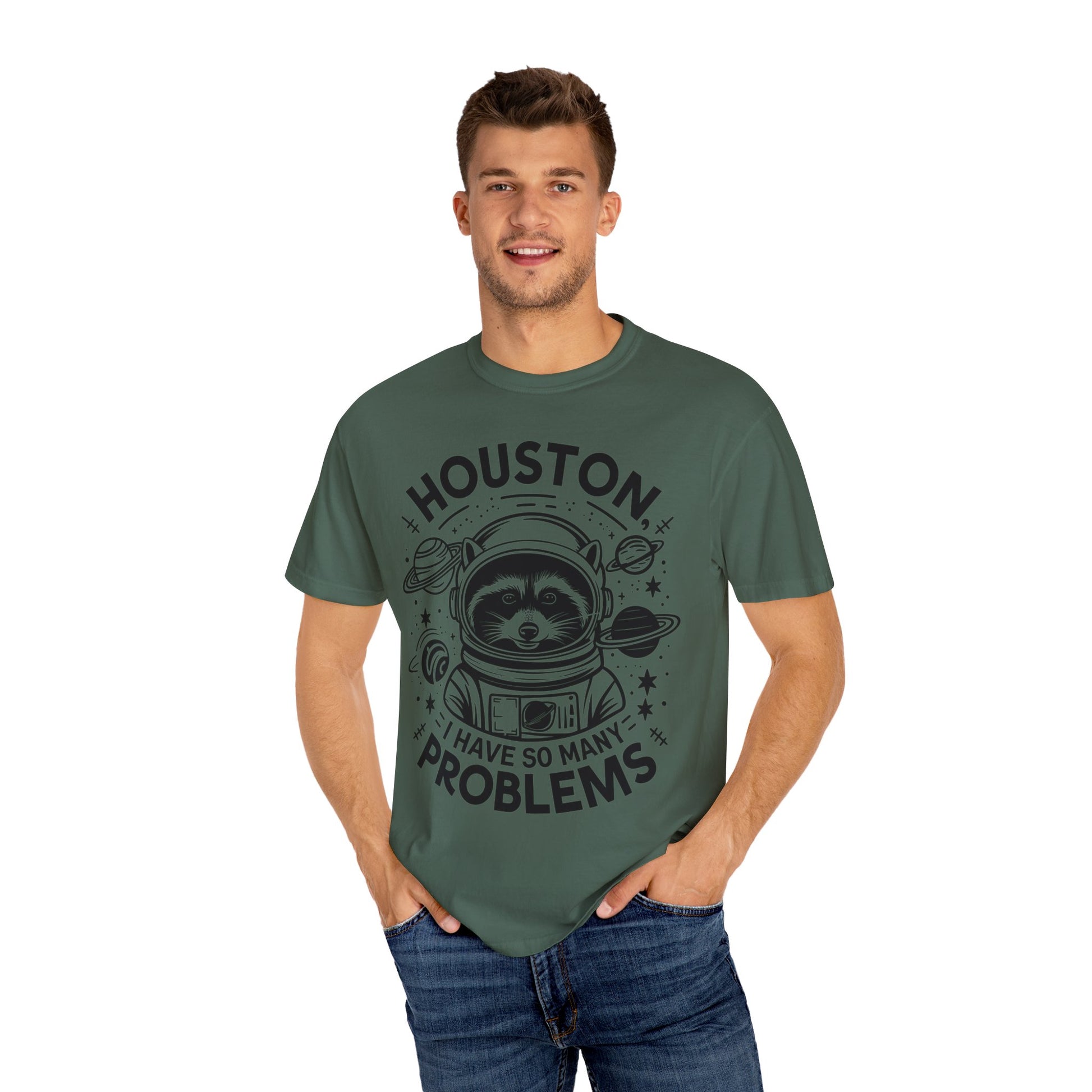 Raccoon In Space Shirt, Houston I Have So Many Problems Shirt