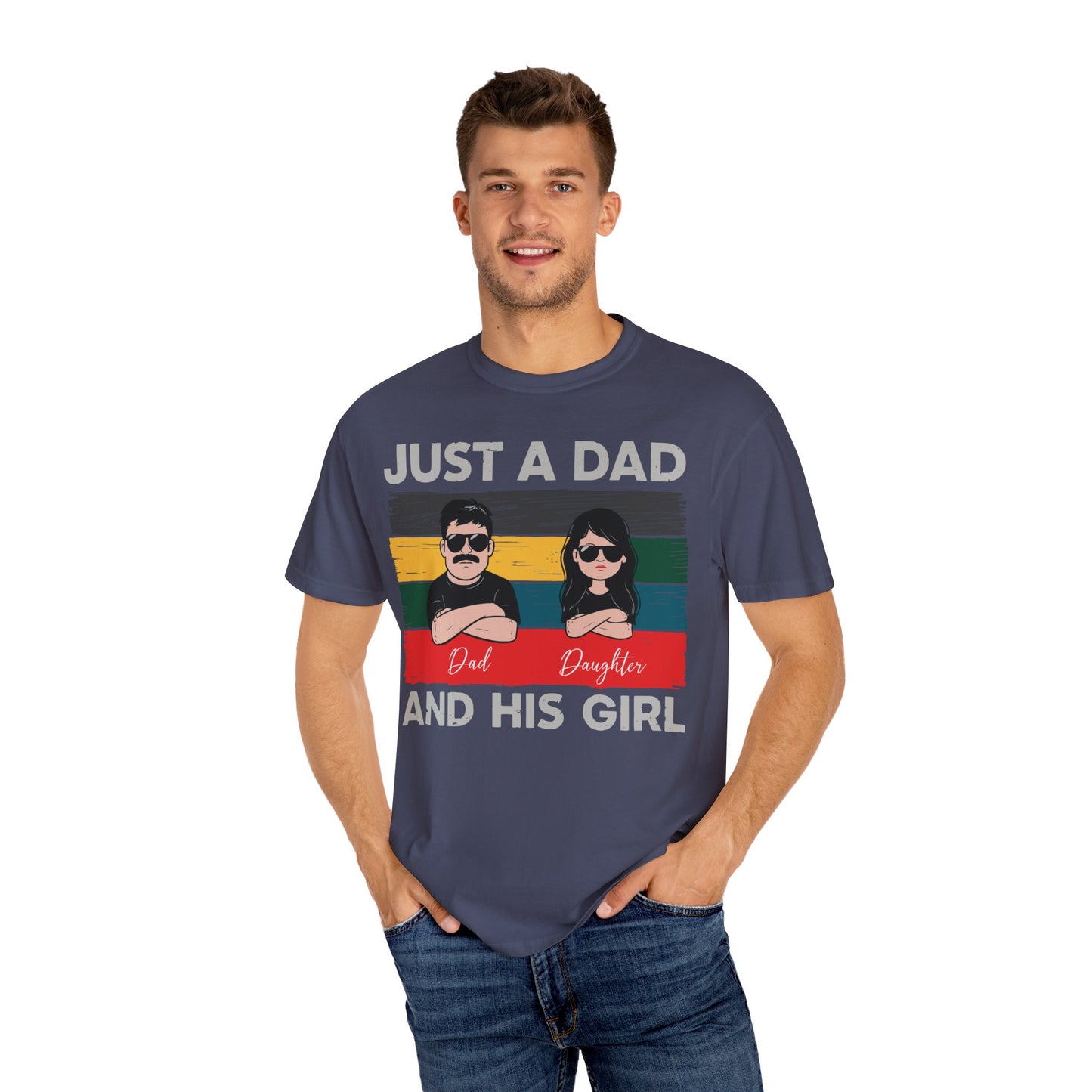 Vintage Fathers Day Just A Dad And His Girl Shirt | Father Daughter Gift