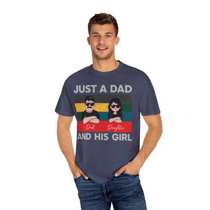 Vintage Fathers Day Just A Dad And His Girl Shirt | Father Daughter Gift