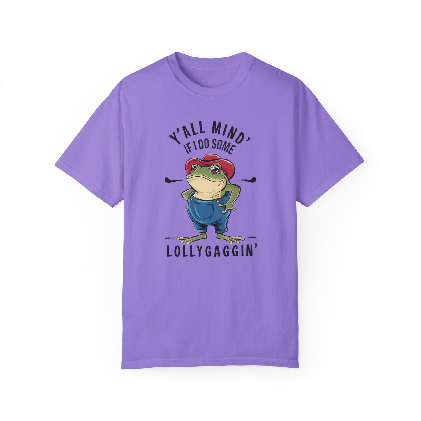 Y'all Mind If I Do Some Lollygagging Funny Frog Tshirt Violet